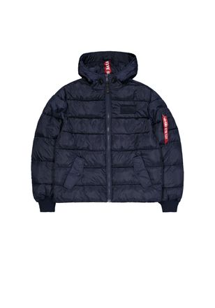 Alpha Industries Winterjacke ALPHA INDUSTRIES Hooded Puffer Alpha FD, Herren, Gr. 3XL, blau (rep.blau), Obermaterial: 100% Polyester; Futter: 100% Polyester; F&uuml;llung: 