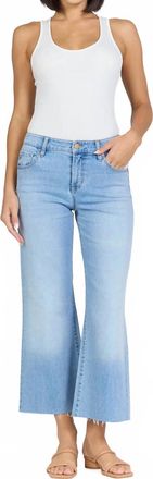 Dear John Denim Holly Raw Hem Straight Leg Cropped Jeans In Ellsworth