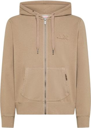 Sun 68 Hoodie Vintage - Heren - Vesten met rits - Beige - M - Hoodies & sweatvesten