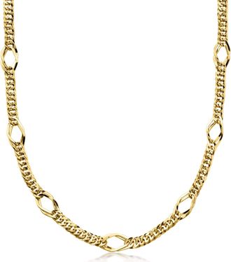 Ross-Simons 14kt Yellow Gold-Plated Geometric-Link Necklace
