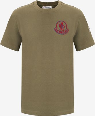 Moncler Rundhalsoberteil aus besticktem Jersey