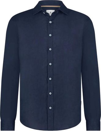 State of Art Overhemden, Heren, Blauw, L, Stijlvol Overhemd