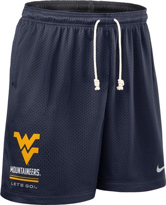 Nike West Virginia Sideline Reversible Nike Mens Dri-FIT College Shorts in Blue | 03BF464MWVN-RJ3