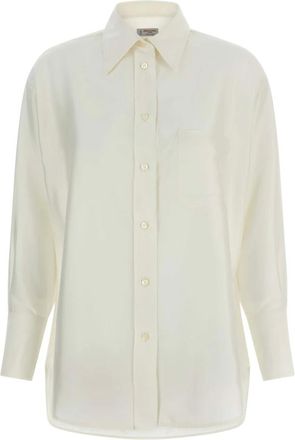 Alberto Biani Dames, Blouses & Shirts, Wit, Maat: L Zijde