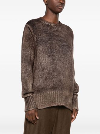 Avant Toi Gradient Ribbed Knit Sweater - Brown