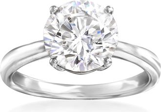 Ross-Simons CZ Solitaire Ring in 14kt White Gold