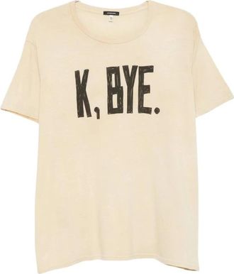 R13 Hot Mess Boy T - Heren - T-shirts - Beige - M - Katoen - Tops