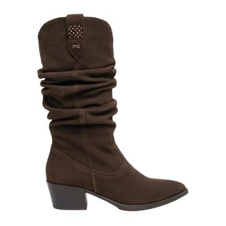 Nero Giardini Su&egrave;de Westernlaars - Dames - Schoenen - Bruin - Maat: 38 EU Su&egrave;de