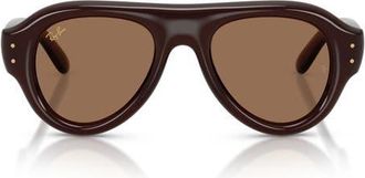 Ray-Ban x A$AP Rocky 52mm Puffer Pilot Sunglasses in Transparent Brown/dark Brown at Nordstrom