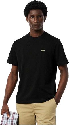 Lacoste Heren Geborduurd T-shirt met logo (Zwart)