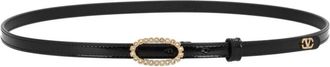 Valentino Garavani Black Embellished Buckle Belt