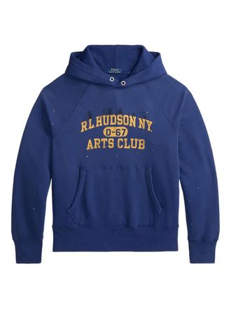 Polo Ralph Lauren graphic-print hoodie - Blue