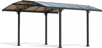 Palram Tucson 4300 Garden Gazebo, Polycarbonate, L435 x W359 x H242 cm - Grey