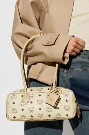 MCM Aren Bag, Womens, Cream