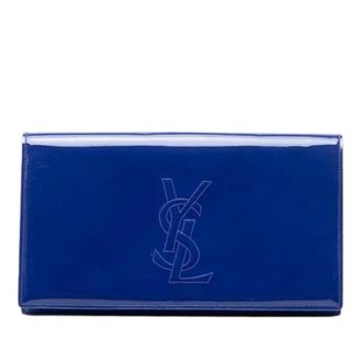 Saint Laurent Pre-owned Clutches, female, Blue, Size: ONE SIZE Pre-owned The Belle du Jour Clutch