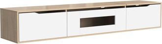Urban Meuble Moderno mueble de TV de 180 cm en madera blanca brillante con LED