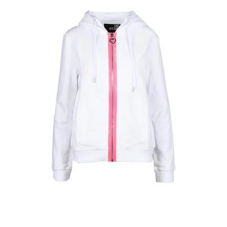 Love Moschino Hoodies & sweatvesten, Dames, Wit, 2Xs, Katoen, Katoenen Gebreide Trui