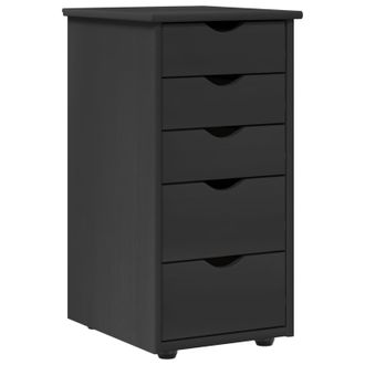 vidaXL Armario Gris 34 X 39 X 61,5 Cm Madera De Pino Macizo Vidaxl