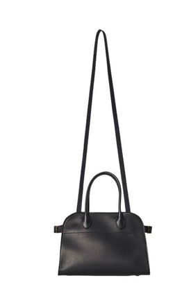 The Row Black Leather Margaux 10 Softly Size S