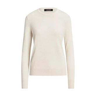 Ralph Lauren Sweatshirts & Hoodies - Dames - Ronde hals truien - Beige - L - Wol - Truien & Vesten