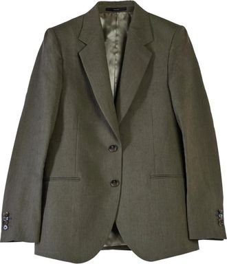 Paul Smith Giacca Lino - Dames - Blazers - Groen - XS - Leer - Jassen