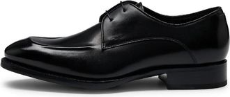 HUGO BOSS Mens Rill Derb Lace-Up Almond Toe Oxfords in Black - Size UK 9