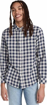 Rails Wyatt Button Down Shirt In Viking Blue Grey Melange