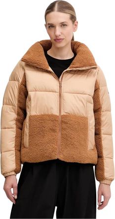 Columbia Leadbetter Point II Sherpa Hybrid Puffer Jacket - Dames - Ski Jassen - Bruin - XL - Polyester - Fitness