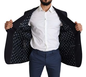Dolce & Gabbana Mens Black Wool Single Breasted Napoli Blazer Virgin Clothing