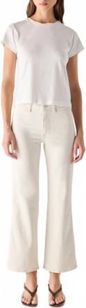 Amo Robbie Kick Flare Jeans In Bone White
