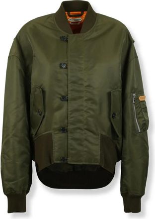 J.W.Anderson Chaqueta Bomber Oversized con Dobladillo de Punta - Jackets - Mujer - Verde - M