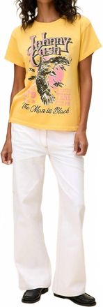Daydreamer Johnny Cash Eagle Poster Tour Tee In Yellow