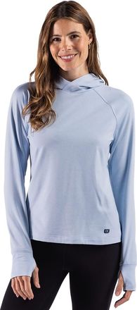 Cutter & Buck Adapt Recycled Soft Knit Stripe Womens Hooded Pullover