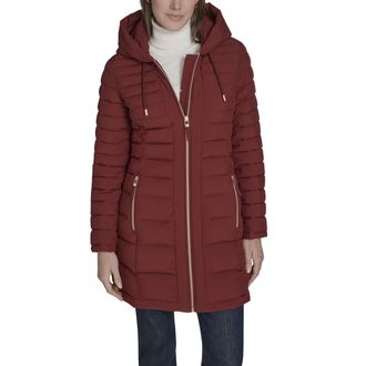 Tommy Hilfiger Womens Everyday Essential Comfortable 3/4th Packable Zip Up, Rouge, M