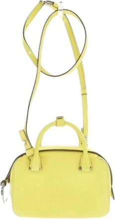Delvaux Pre-owned Cool Box Nano Bag - Dames - Vintage Handtas - Geel - ONE Size - Leer - Vintage