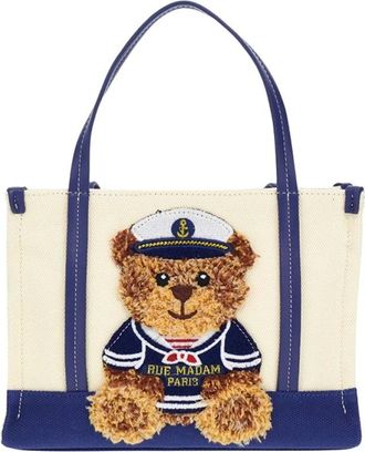 Rue Madam Tassen, Dames, Blauw, ONE Size, Katoen, Marvin Mini Shopping Summer