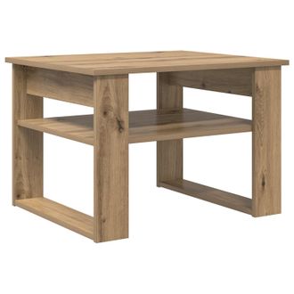 vidaXL Mesa De Caf&eacute; Con Almacenamiento Roble Artesanal 64 X 54 X 44 Cm Vidaxl