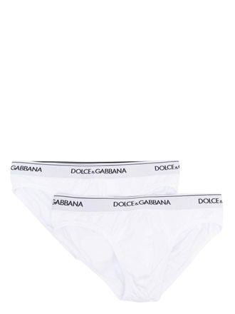 Dolce & Gabbana Slip con logo - Bianco