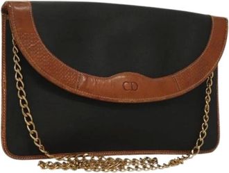 Dior Pre-owned Clutches, female, Black, Size: ONE SIZE Pre-owned Leather Shoulder Bag