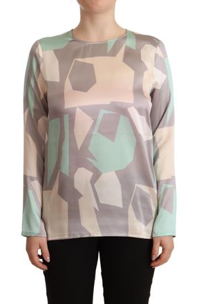Fabiana Filippi Silk Long Sleeves Round Neck Top Womens Blouse (Pre-Owned)