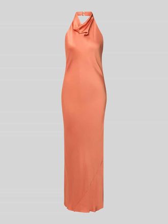 Jake*s Figurbetontes Cocktailkleid aus reiner Viskose in Orange, Gr&ouml;&szlig;e 32