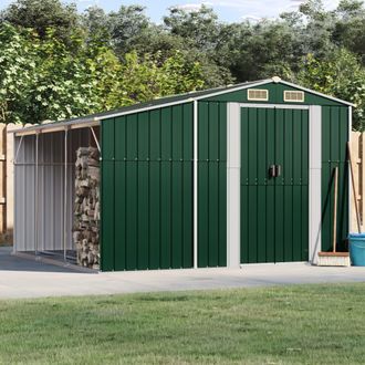 vidaXL Cobertizo De Jard&iacute;n Acero Galvanizado Verde 277x279x179 Cm Vidaxl
