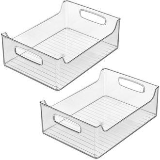 iDesign Plastic Stackable Pantry Bin with Handles, Set of 2, Clear, Made in USA at Nordstrom