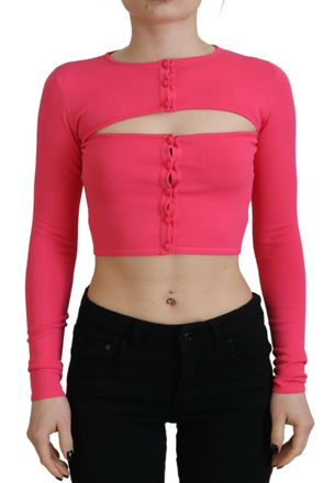 Dsquared2 Dsquared&sup2; Viscose Knit Open Chest Long Sleeves Womens Top (Pre-Owned)