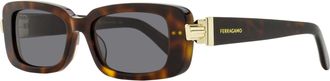 Ferragamo Ferragamo Womens Prisma Rectangular Sunglasses SF1105S 240 Tortoise 52mm