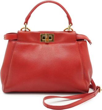 Fendi Fendi leren handtas Peekaboo