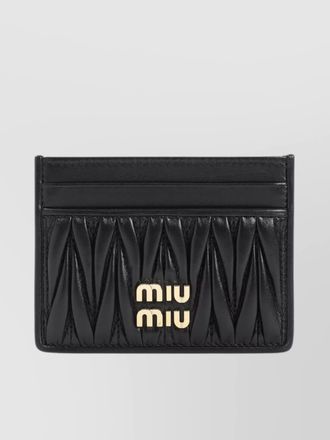 Miu Miu matelass&eacute; leather card holder
