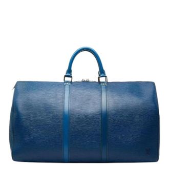 Louis Vuitton Pre-owned Weekend Bags, female, Blue, Size: ONE SIZE Pre-owned Epi Boston Bag