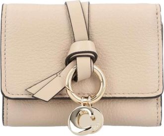 Chlo&eacute; Leather wallets - Dames - Portefeuilles - Beige - ONE Size - Accessoires