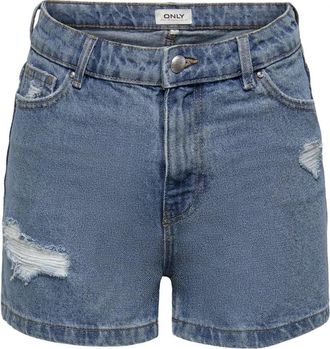 Only Stijlvolle Casual Shirt voor Mannen - Dames - Denim shorts - Blauw - S - Katoen - Korte Broeken